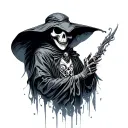 reaper and puppet master tattoo design idea