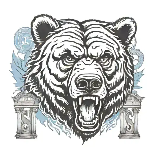 chicago bears and unc tarheels  tattoo design idea