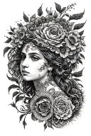 renaissance style tattoo design idea
