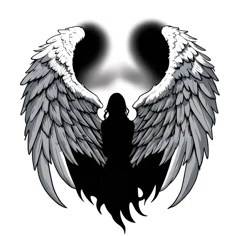 angel wings tattoo design idea