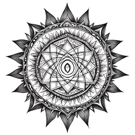 Sri Yantra tattoo design idea