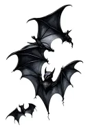 Gothic Bats tattoo design idea