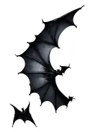 Gothic Bats tattoo design idea
