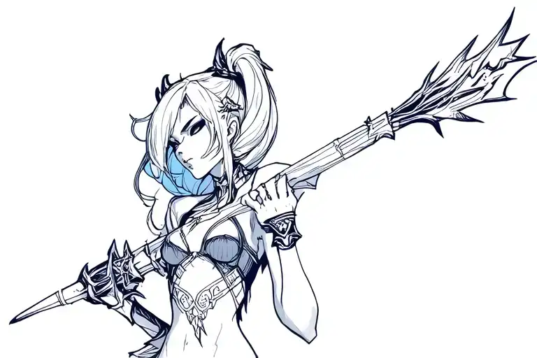jinx league of legends tattoo design idea