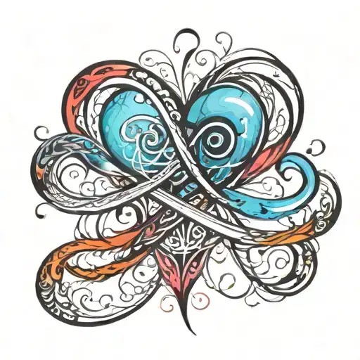 infinity symbol with heart tattoo design idea