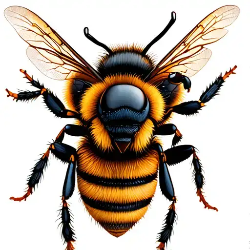bee and comb bee tattoo design idea