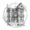 architecture plans tattoo design idea