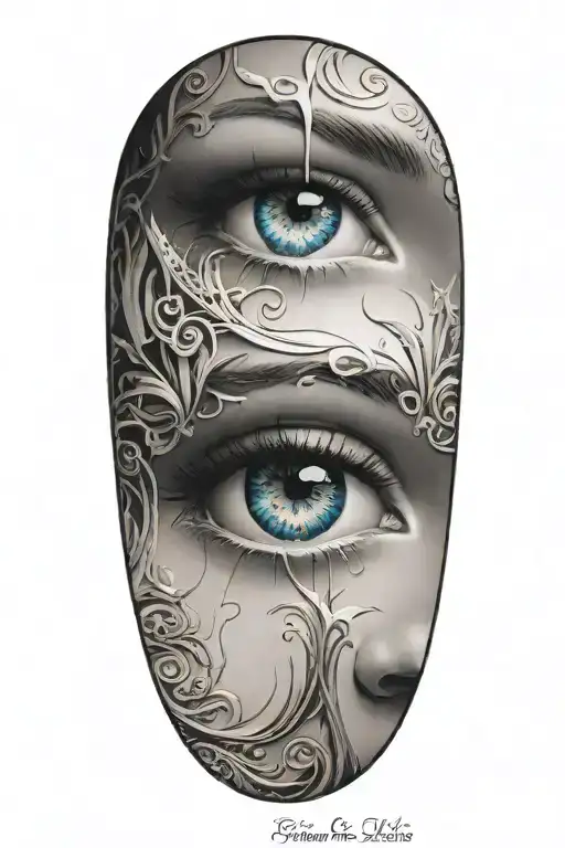 eyes of lies tattoo design idea