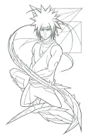 SASUKE RINIGAN ON KUNAI tattoo design idea