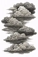 clouds black tattoo design idea