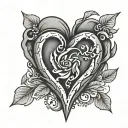 stone heart tattoo design idea