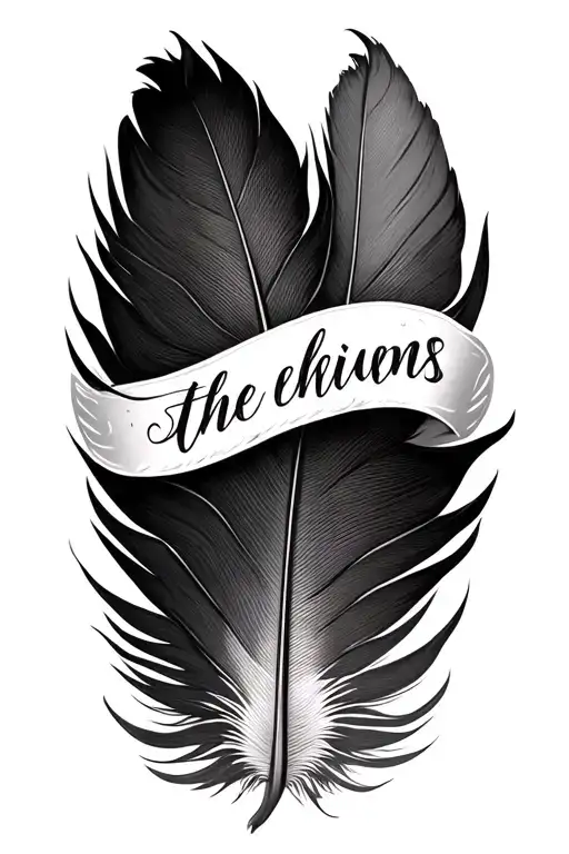 turkey feather with the words tattoo design idea