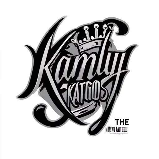 representative to the family with the word kings tattoo design idea