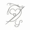 eating disorder recovery symbol with semicolon and heart tattoo design idea