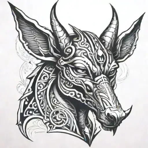 anubis tattoo design idea