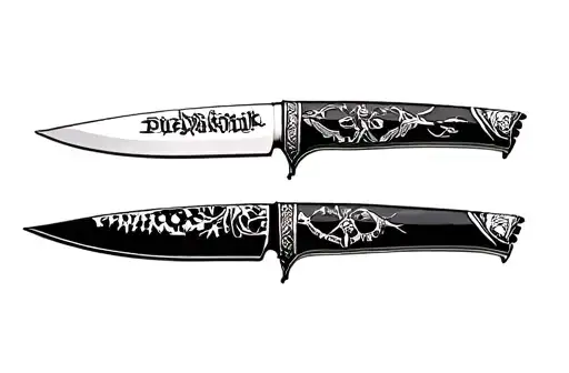 "On the blade of the knife
Dua Lipa " tattoo design idea