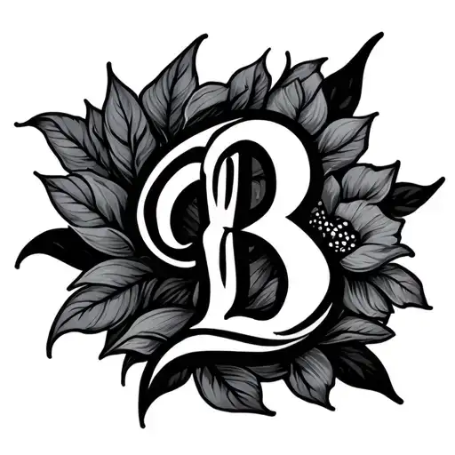 Cursive B tattoo design idea
