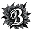 Cursive B tattoo design idea