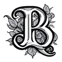 Cursive B tattoo design idea