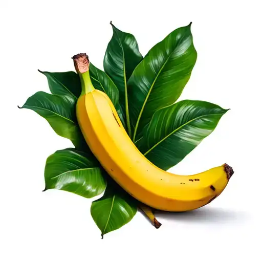 A yellow banana tattoo design idea