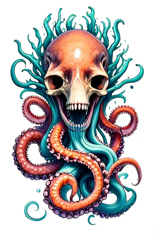 tentacle tattoo design idea