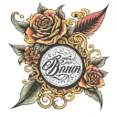 elegant script Brandon tattoo design idea