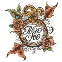 elegant script Brandon tattoo design idea