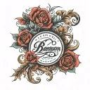 elegant script Brandon tattoo design idea