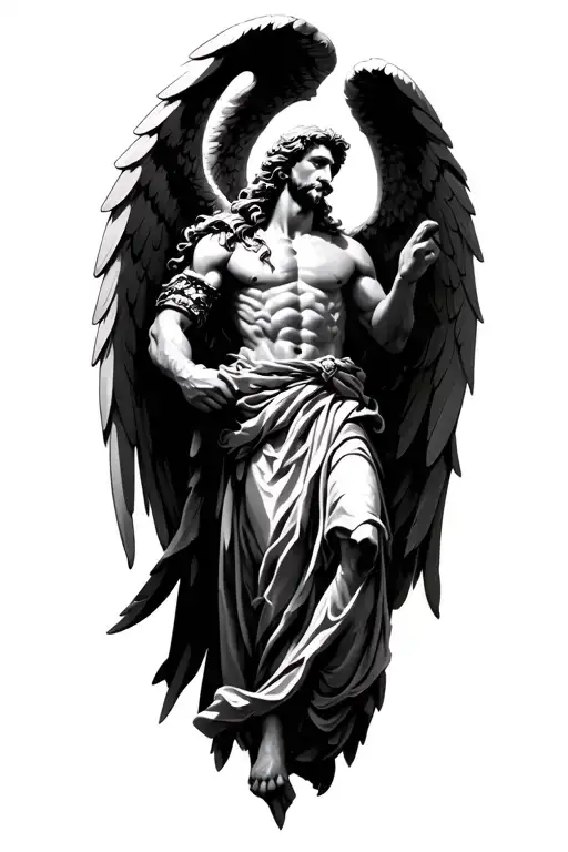 Archangel Michael tattoo design idea