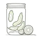 pickle jar tattoo design idea