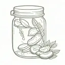 pickle jar tattoo design idea