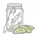 pickle jar tattoo design idea