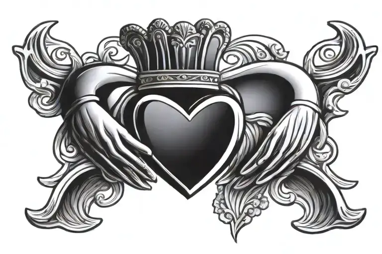 Claddagh tattoo design idea