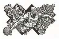 Kobe Bryant logo man tattoo design idea