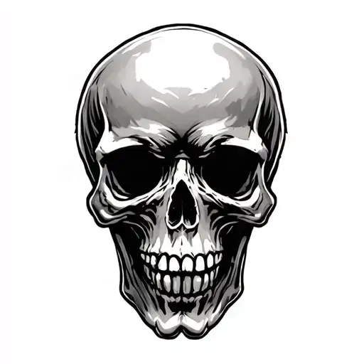 Knee Skull tattoo design idea