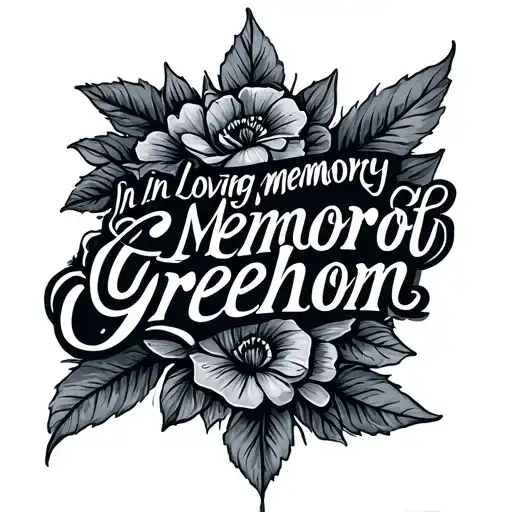 "In loving memory of greenhorn " in memory of my dad tattoo design idea