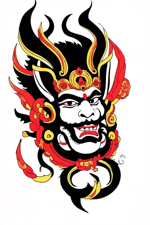 Nepali god Kaal Bhairava tattoo design idea