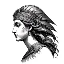 Athena tattoo design idea