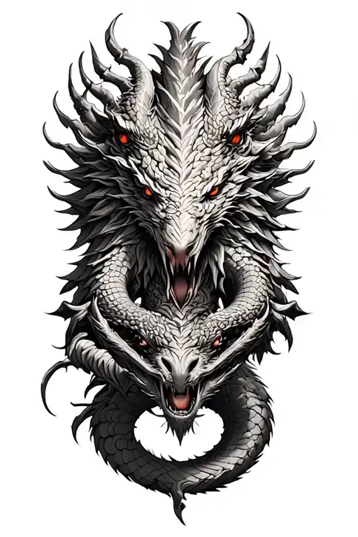 Jormungand on the whole frame mythology tattoo design idea