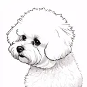 a white bichon frise tattoo design idea