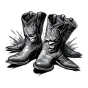 Cowboy Boots tattoo design idea