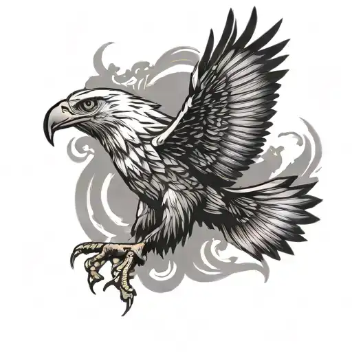eagle soaring tattoo design idea