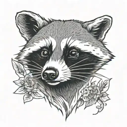 racoon tattoo design idea