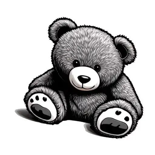 teddy bear tattoo design idea