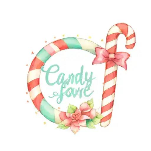 candy cane love you to the moon tattoo design idea