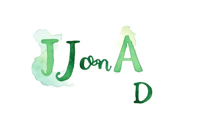 word jade dond the theme of J is cooling the A is a teacher the D is from brothers and the incognito e tattoo design idea