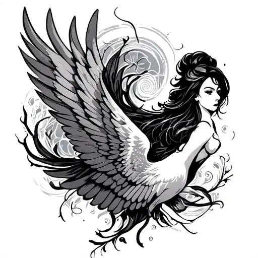 Wind Beneath My Wings tattoo design idea