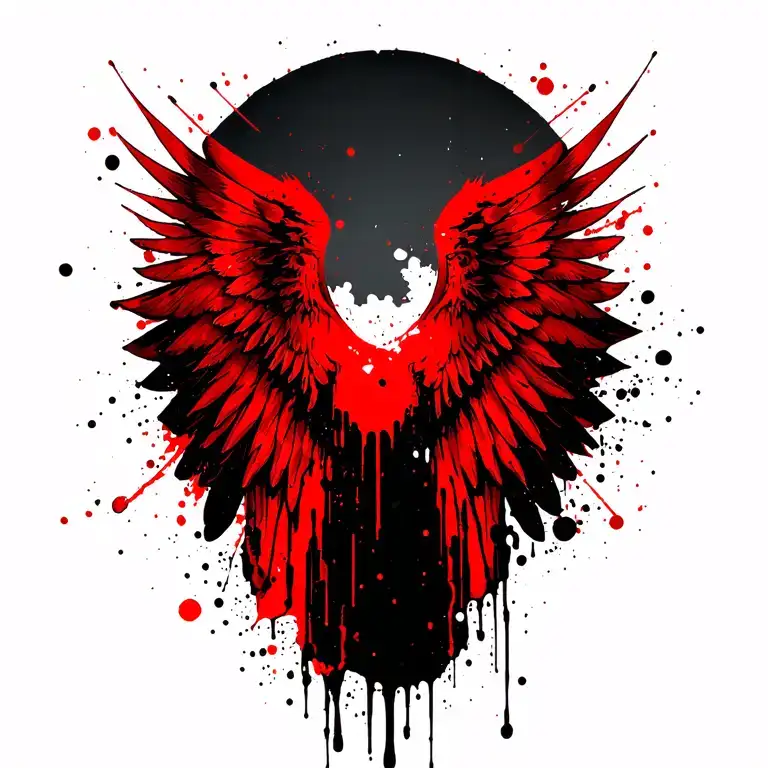 wing cool tattoo design idea