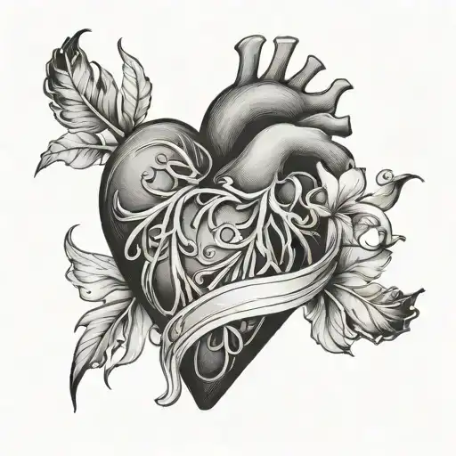 M heart and then A tattoo design idea
