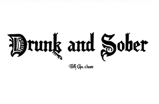 "Drunk and Sober" tattoo design idea